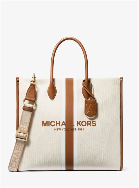 michael kors tote mirella|Michael Kors large canvas tote.